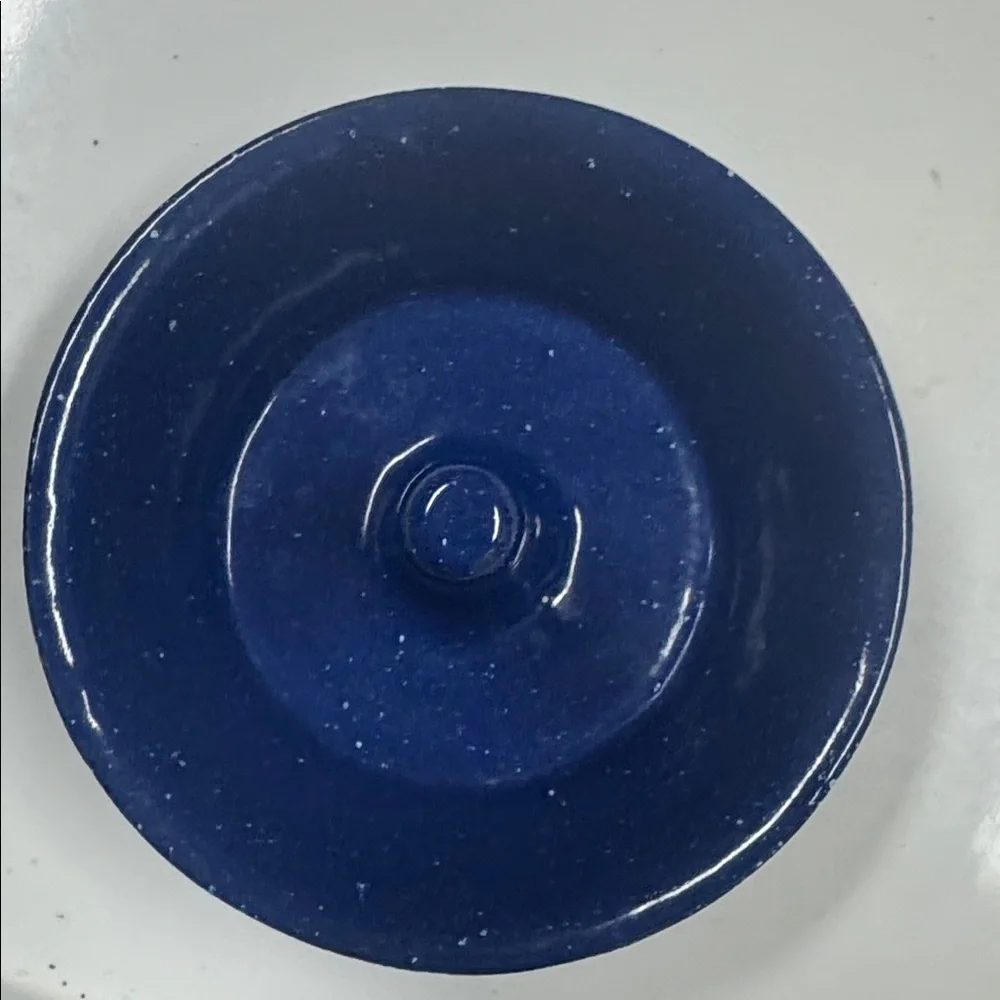Deep Blue Heavy Ceramic Jewelry Dish